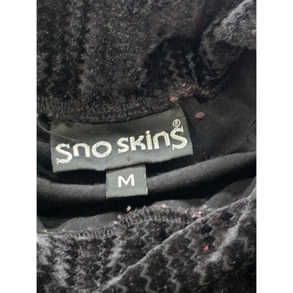 Sno Skins Velvet Turtleneck Long Sleeve Top Medium Black - Picture 2 of 10